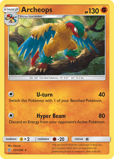 Carta Archeops 121/236 do set Unified Minds — Pokémon TCG | Bynx