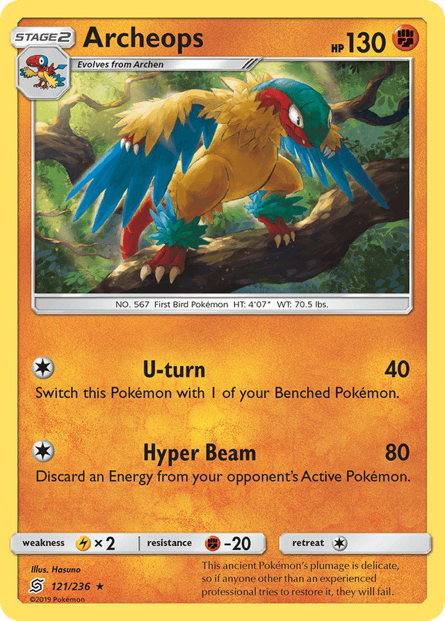 Carta Archeops 121/236 do set Unified Minds — Pokémon TCG | Bynx