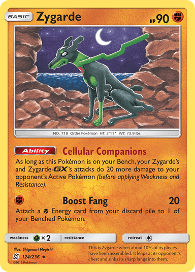 Carta Zygarde 124/236 do set Unified Minds — Pokémon TCG | Bynx
