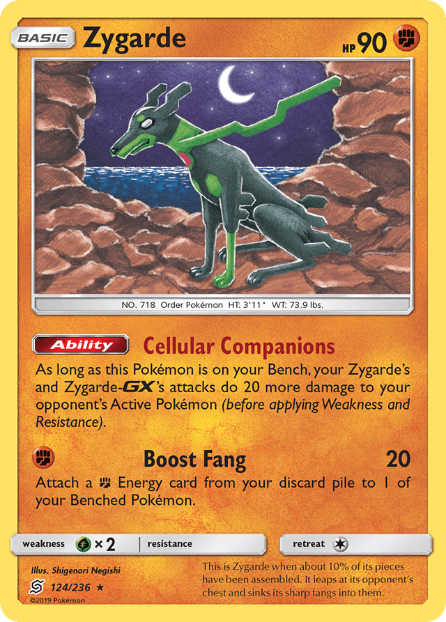 Carta Zygarde 124/236 do set Unified Minds — Pokémon TCG | Bynx