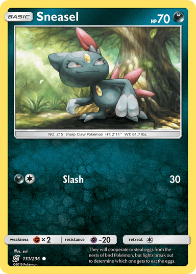 Carta Sneasel 131/236 do set Unified Minds — Pokémon TCG | Bynx