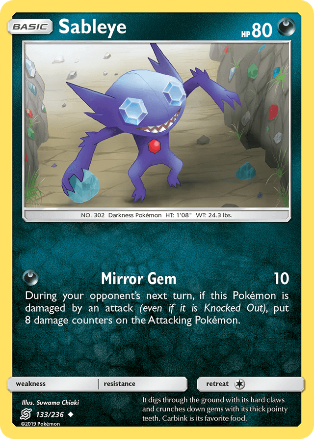 Carta Sableye 133/236 do set Unified Minds — Pokémon TCG | Bynx