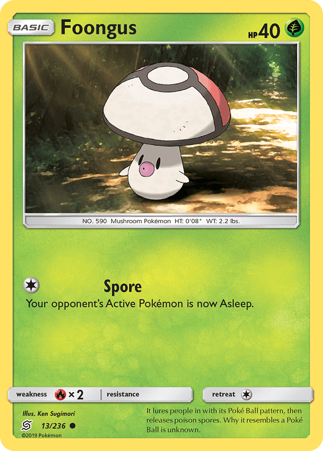 Carta Foongus 13/236 do set Unified Minds — Pokémon TCG | Bynx