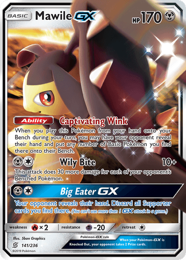 Carta Mawile-GX 141/236 do set Unified Minds — Pokémon TCG | Bynx