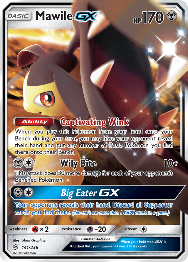 Carta Mawile-GX 141/236 do set Unified Minds — Pokémon TCG | Bynx