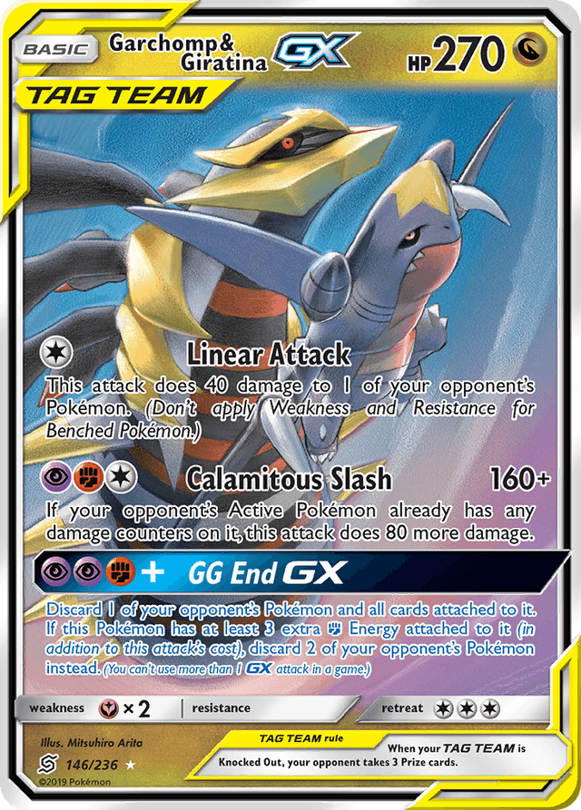 Carta Garchomp & Giratina-GX 146/236 do set Unified Minds — Pokémon TCG | Bynx