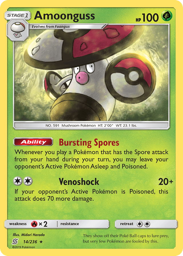 Carta Amoonguss 14/236 do set Unified Minds — Pokémon TCG | Bynx