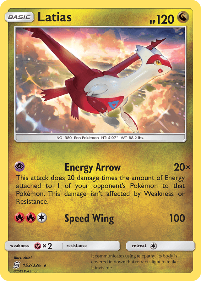 Carta Latias 153/236 do set Unified Minds — Pokémon TCG | Bynx