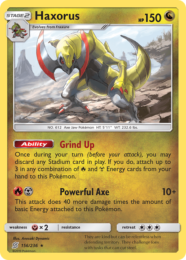 Carta Haxorus 156/236 do set Unified Minds — Pokémon TCG | Bynx