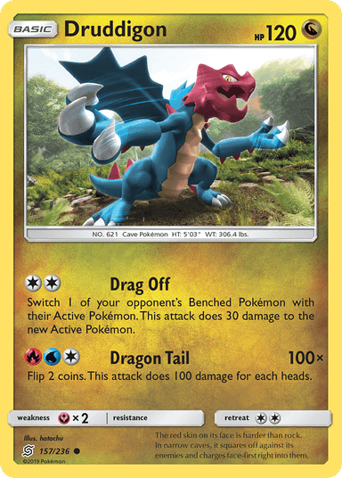 Carta Druddigon 157/236 do set Unified Minds — Pokémon TCG | Bynx