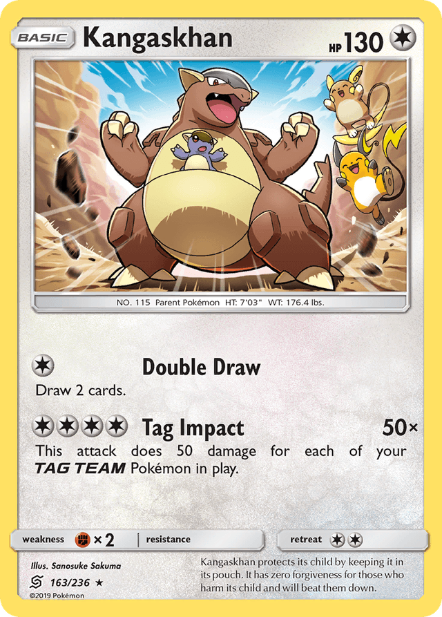 Carta Kangaskhan 163/236 do set Unified Minds — Pokémon TCG | Bynx