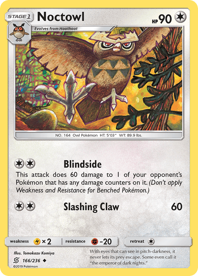 Carta Noctowl 166/236 do set Unified Minds — Pokémon TCG | Bynx