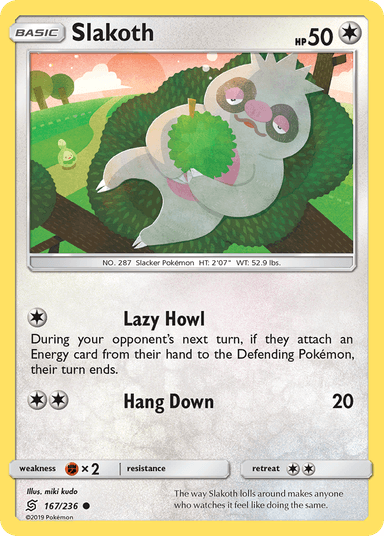 Carta Slakoth 167/236 do set Unified Minds — Pokémon TCG | Bynx