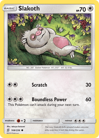 Carta Slakoth 168/236 do set Unified Minds — Pokémon TCG | Bynx