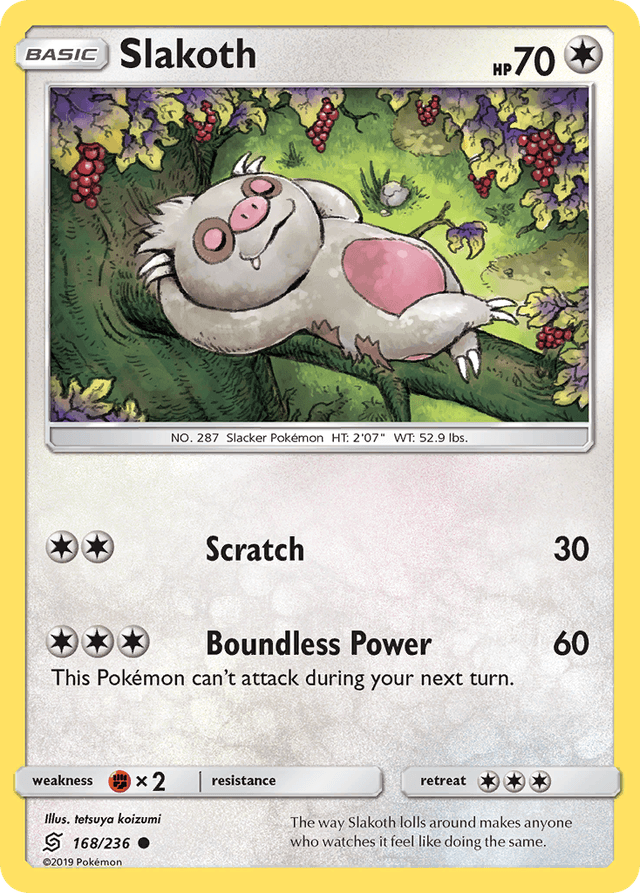 Carta Slakoth 168/236 do set Unified Minds — Pokémon TCG | Bynx