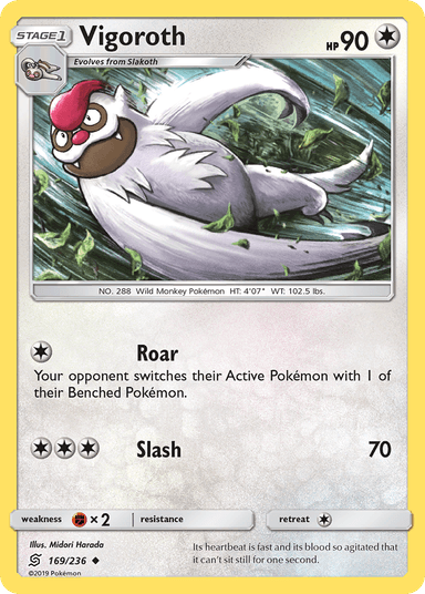 Carta Vigoroth 169/236 do set Unified Minds — Pokémon TCG | Bynx