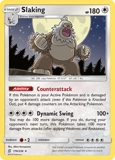 Carta Slaking 170/236 do set Unified Minds — Pokémon TCG | Bynx