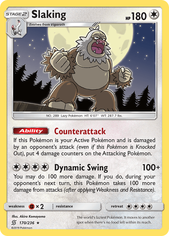 Carta Slaking 170/236 do set Unified Minds — Pokémon TCG | Bynx