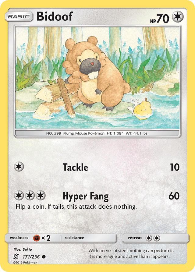 Carta Bidoof 171/236 do set Unified Minds — Pokémon TCG | Bynx