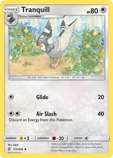 Carta Tranquill 175/236 do set Unified Minds — Pokémon TCG | Bynx