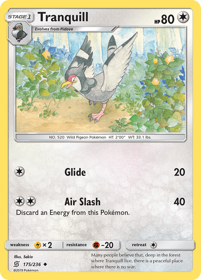 Carta Tranquill 175/236 do set Unified Minds — Pokémon TCG | Bynx