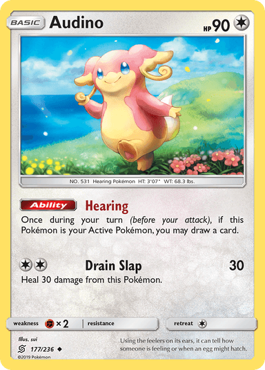Carta Audino 177/236 do set Unified Minds — Pokémon TCG | Bynx