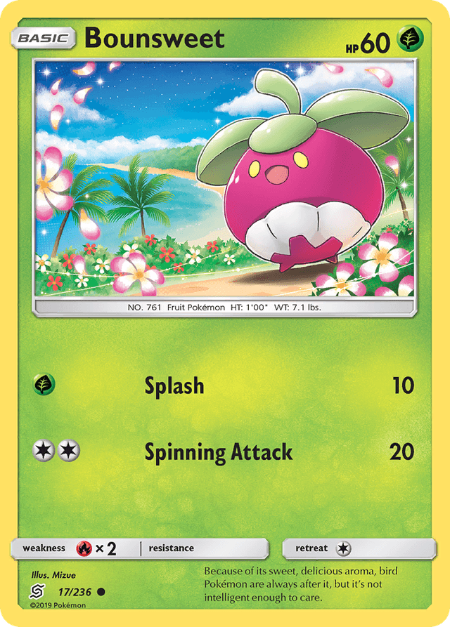 Carta Bounsweet 17/236 do set Unified Minds — Pokémon TCG | Bynx