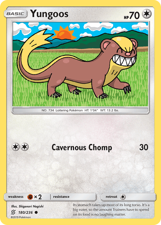 Carta Yungoos 180/236 do set Unified Minds — Pokémon TCG | Bynx