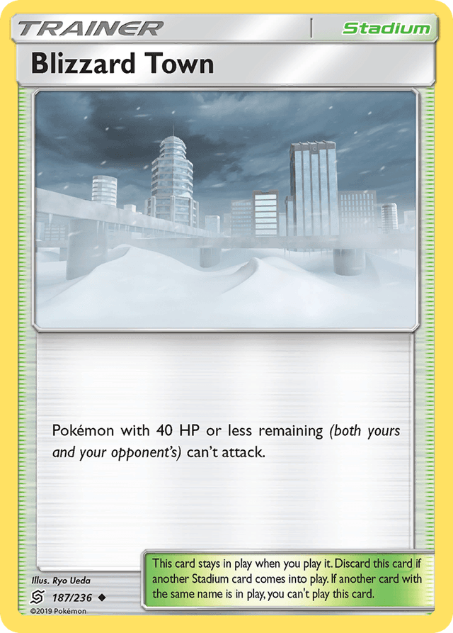 Carta Blizzard Town 187/236 do set Unified Minds — Pokémon TCG | Bynx