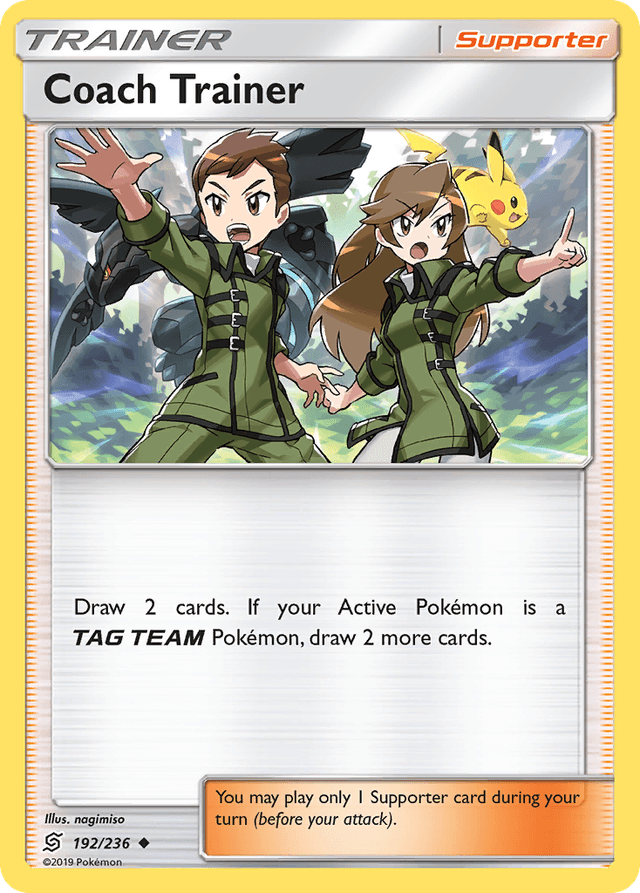 Carta Coach Trainer 192/236 do set Unified Minds — Pokémon TCG | Bynx