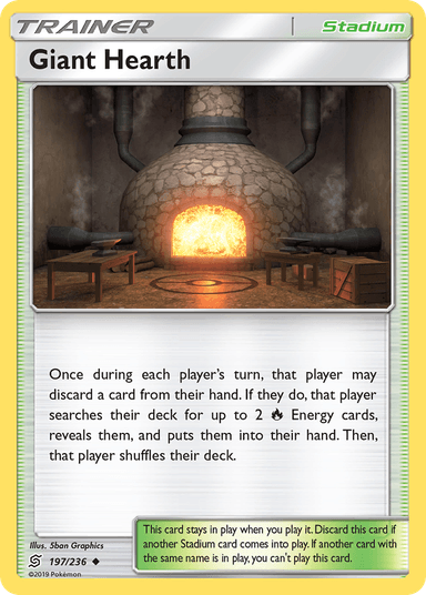 Carta Giant Hearth 197/236 do set Unified Minds — Pokémon TCG | Bynx