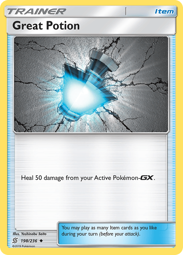 Carta Great Potion 198/236 do set Unified Minds — Pokémon TCG | Bynx