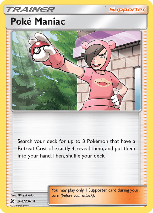 Carta Poké Maniac 204/236 do set Unified Minds — Pokémon TCG | Bynx