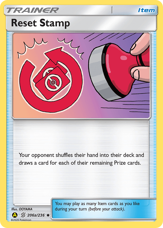 Carta Reset Stamp 206a/236 do set Unified Minds — Pokémon TCG | Bynx