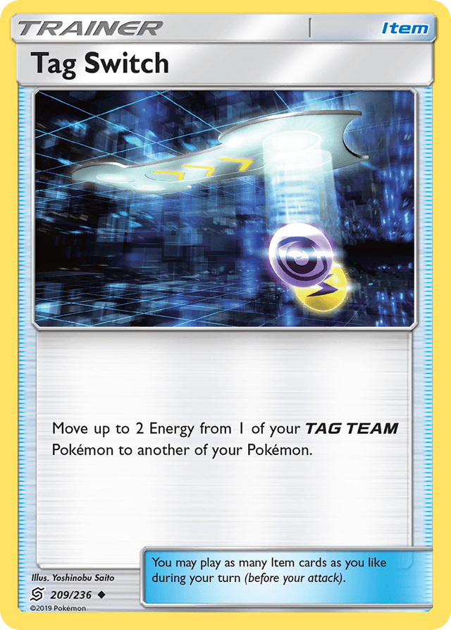 Carta Tag Switch 209/236 do set Unified Minds — Pokémon TCG | Bynx