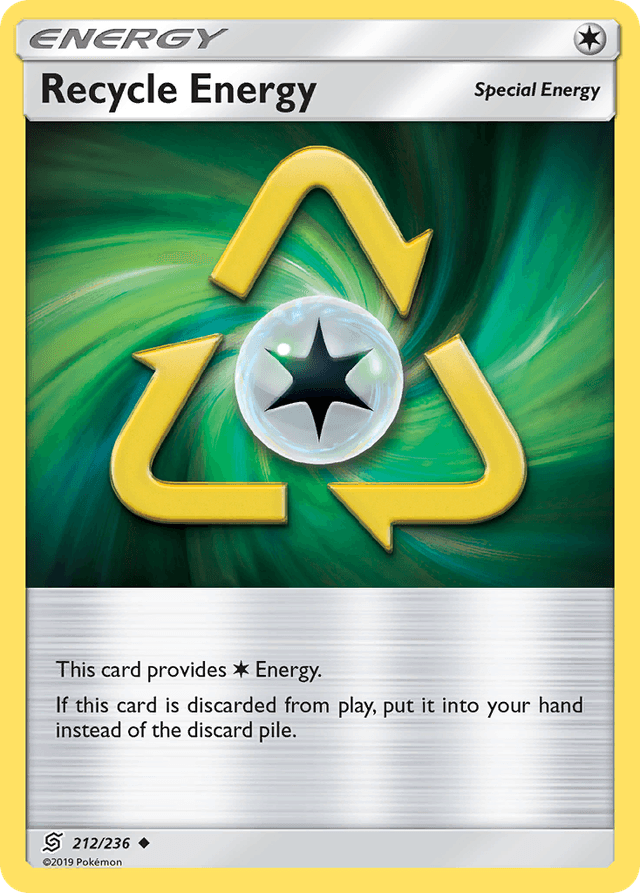 Carta Recycle Energy 212/236 do set Unified Minds — Pokémon TCG | Bynx