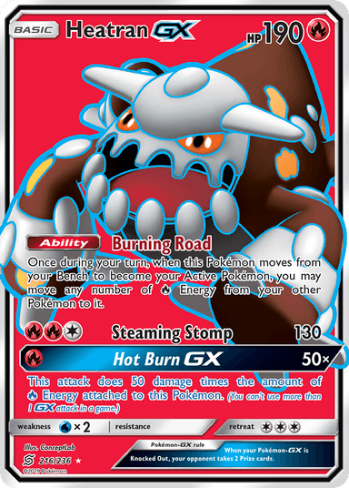 Carta Heatran-GX 216/236 do set Unified Minds — Pokémon TCG | Bynx