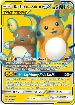 Raichu & Alolan Raichu-GX 220 — Unified Minds