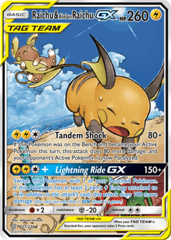 Raichu & Alolan Raichu-GX 221 — Unified Minds
