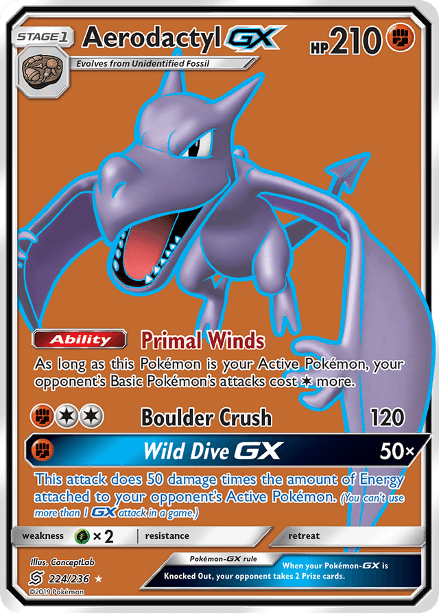 Carta Aerodactyl-GX 224/236 do set Unified Minds — Pokémon TCG | Bynx