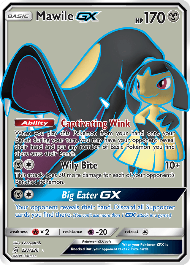 Carta Mawile-GX 227/236 do set Unified Minds — Pokémon TCG | Bynx