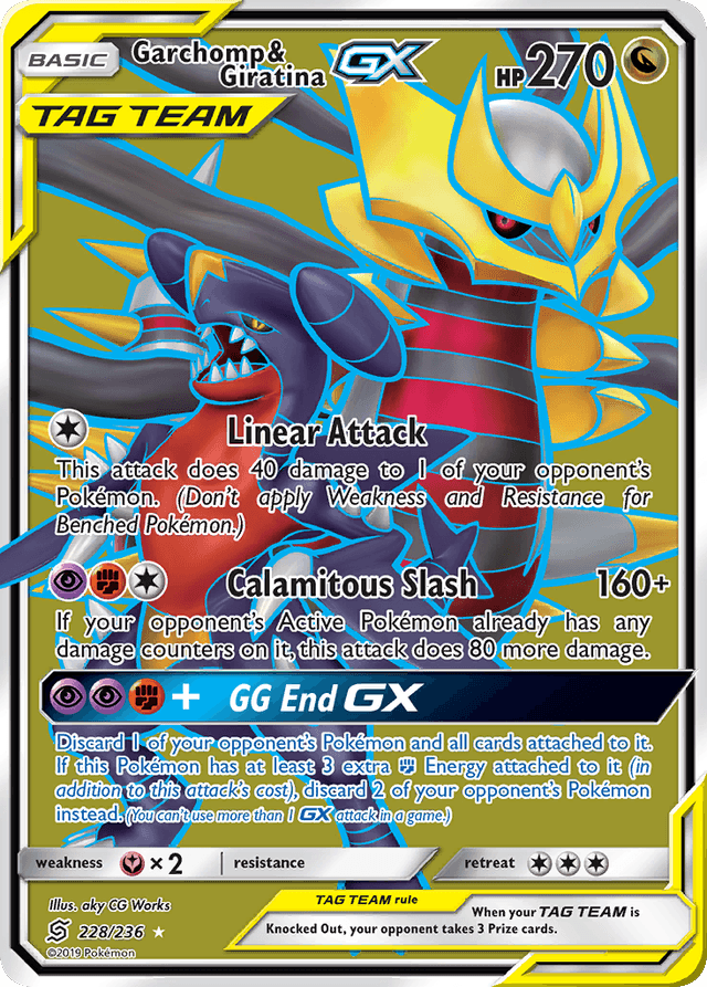 Carta Garchomp & Giratina-GX 228/236 do set Unified Minds — Pokémon TCG | Bynx