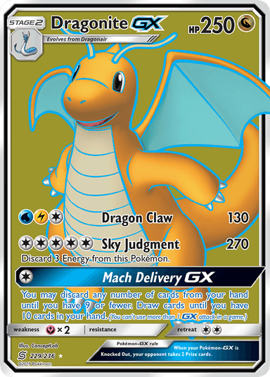 Carta Dragonite-GX 229/236 do set Unified Minds — Pokémon TCG | Bynx