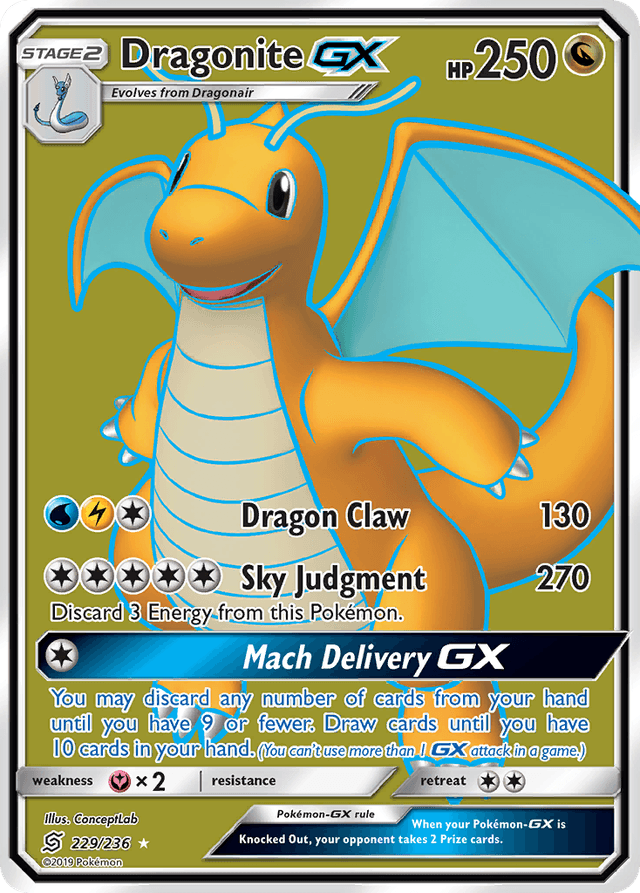 Carta Dragonite-GX 229/236 do set Unified Minds — Pokémon TCG | Bynx