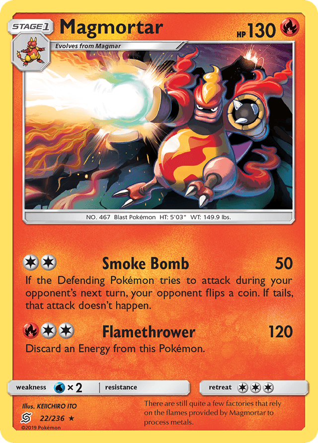 Carta Magmortar 22/236 do set Unified Minds — Pokémon TCG | Bynx