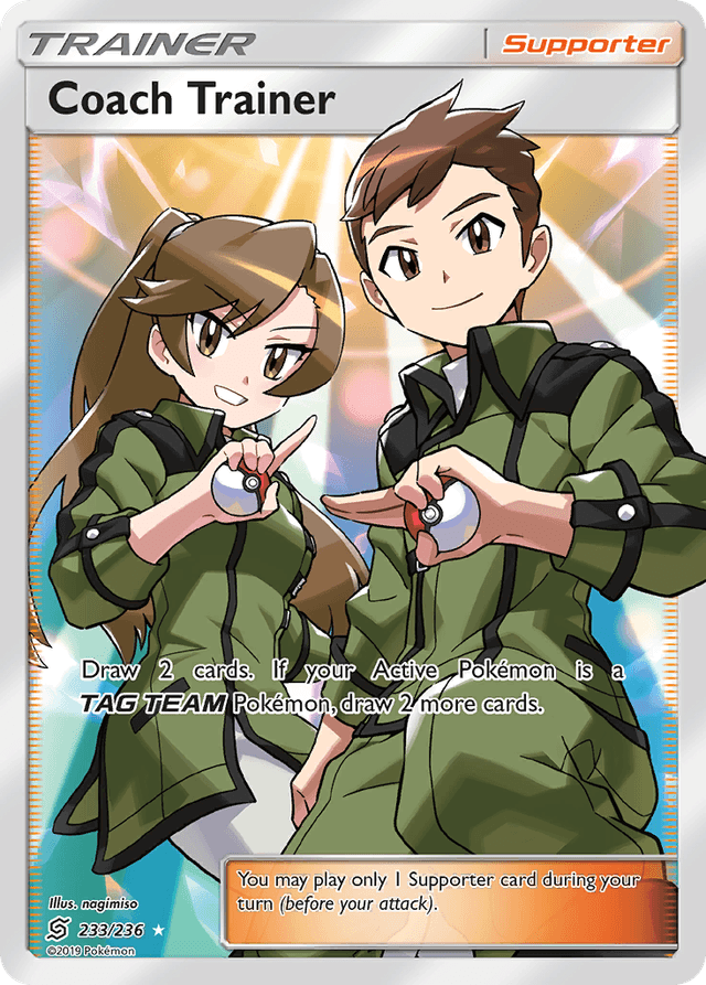 Carta Coach Trainer 233/236 do set Unified Minds — Pokémon TCG | Bynx
