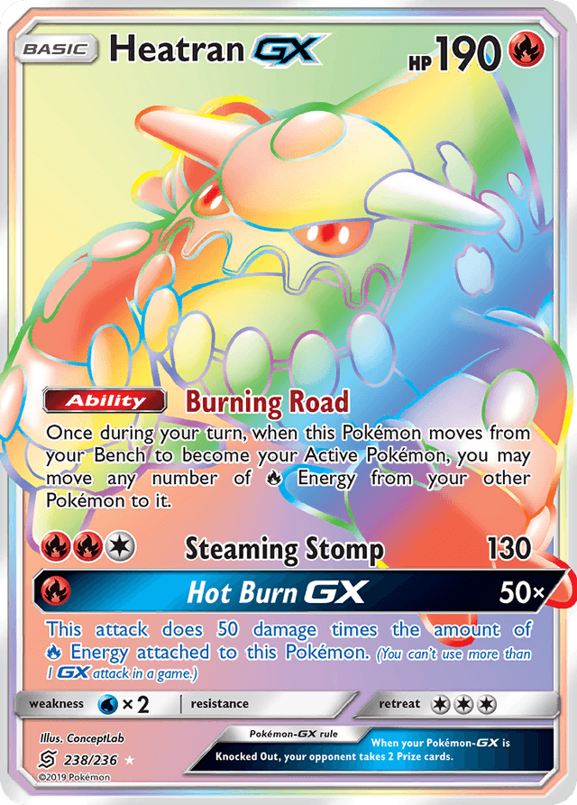Carta Heatran-GX 238/236 do set Unified Minds — Pokémon TCG | Bynx