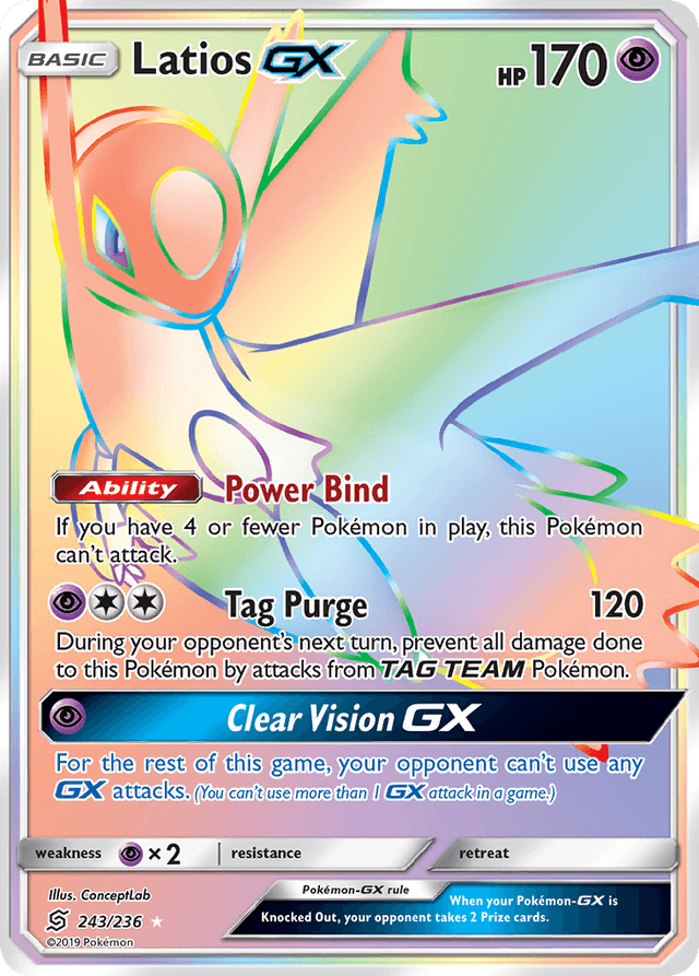Carta Latios-GX 243/236 do set Unified Minds — Pokémon TCG | Bynx