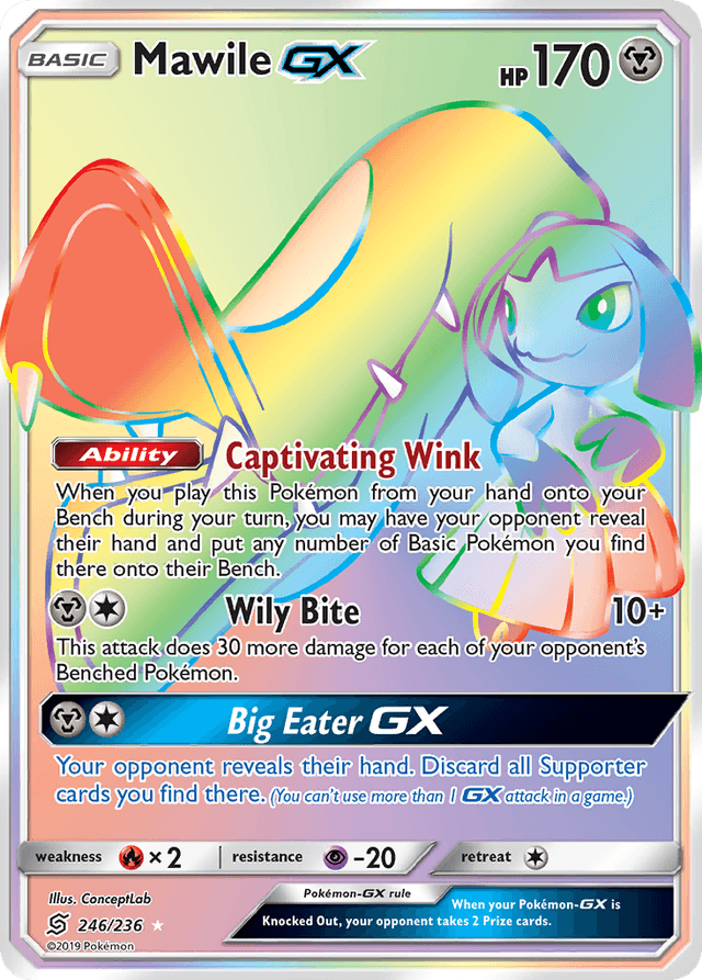 Carta Mawile-GX 246/236 do set Unified Minds — Pokémon TCG | Bynx