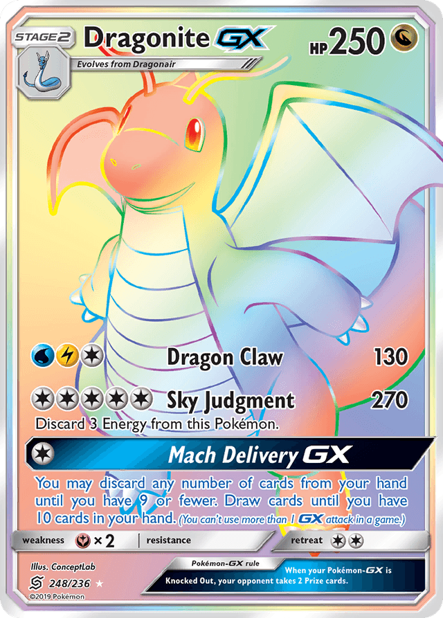 Carta Dragonite-GX 248/236 do set Unified Minds — Pokémon TCG | Bynx